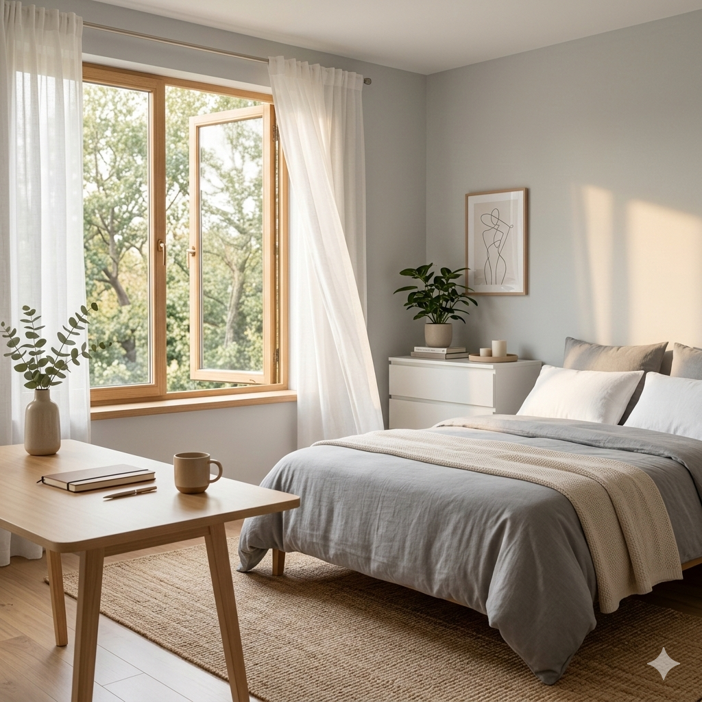 Organização do quarto como parte da limpeza energética do lar