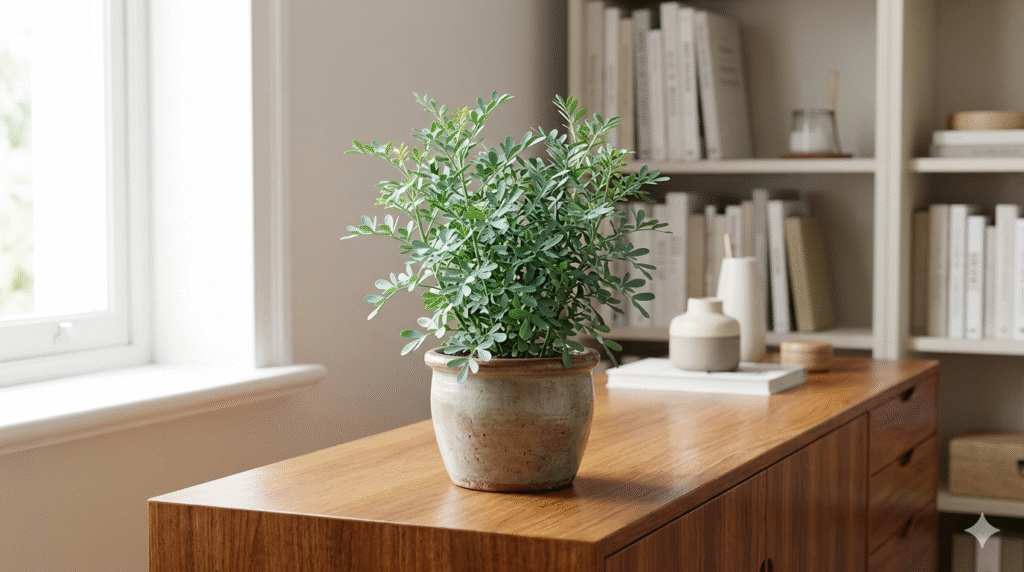 Planta de arruda utilizada na limpeza energética do lar