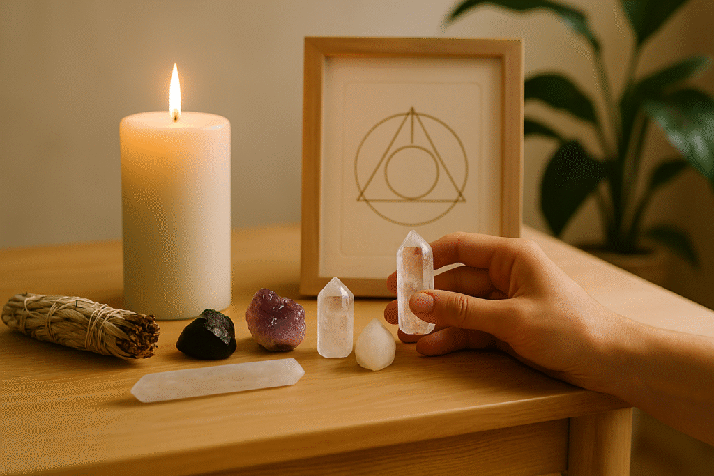 limpeza energica com cristais