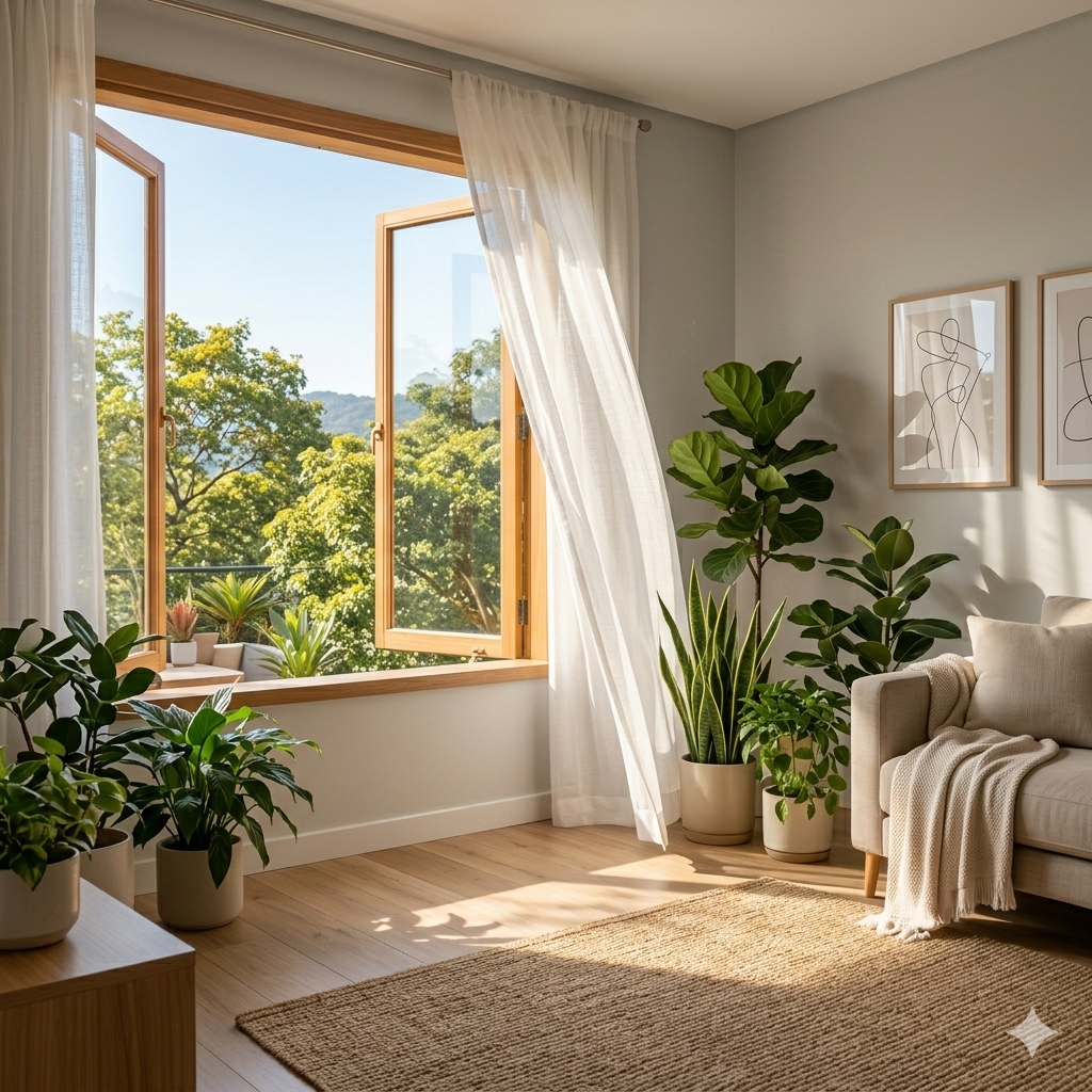 luz natural renovando a energia do ambiente