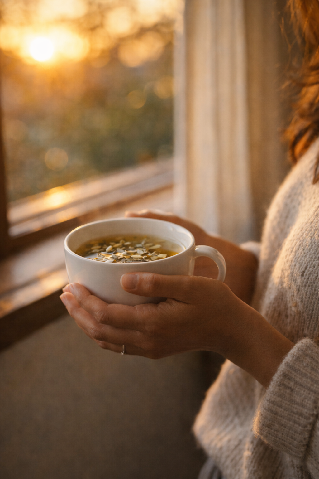 momento de calma e equilíbrio espiritual em casa