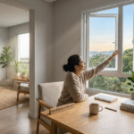 ritual para começar o dia profissional organizando o ambiente com luz natural pela manhã