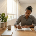 revisão de metas como parte do ritual para começar o dia profissional