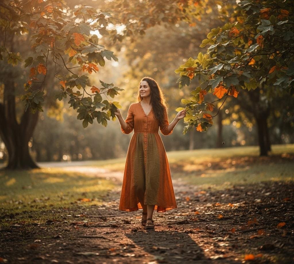 mulher conectando-se com a natureza para equilíbrio espiritual