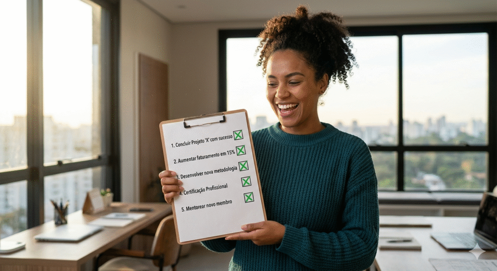 Manifestação com afirmações positivas - conquista de objetivos e sucesso pessoal