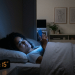 Luz azul do celular causando ansiedade noturna - como o smartphone atrapalha o sono