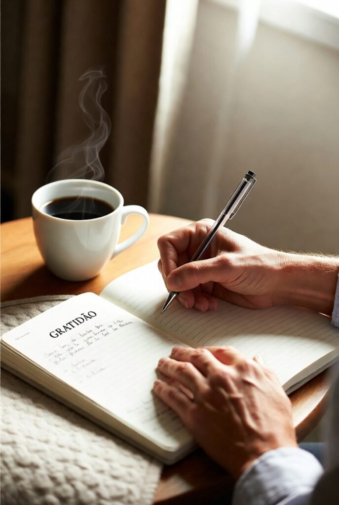 Diário de gratidão - prática diária de agradecimento e mindfulness